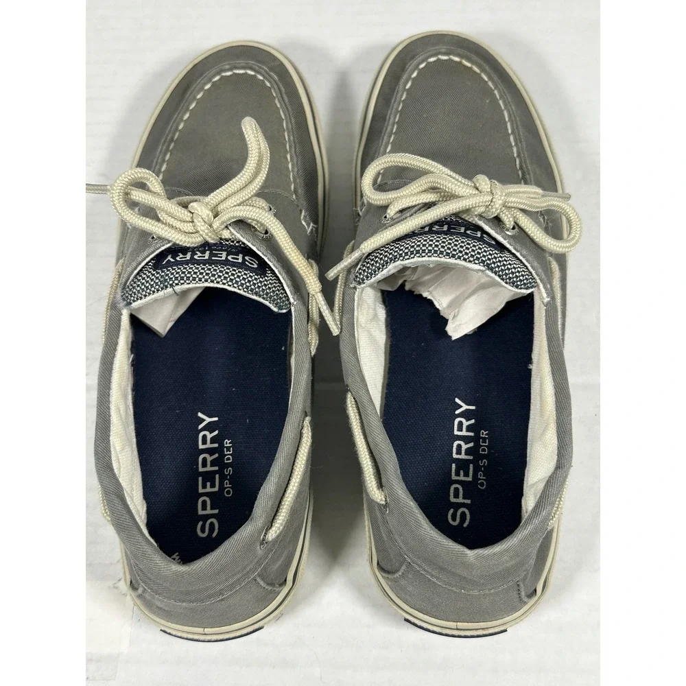 Sperry Top-Sider Bahama II Mens Grey Canvas Boat Shoes Sneakers 0772830 Size 9